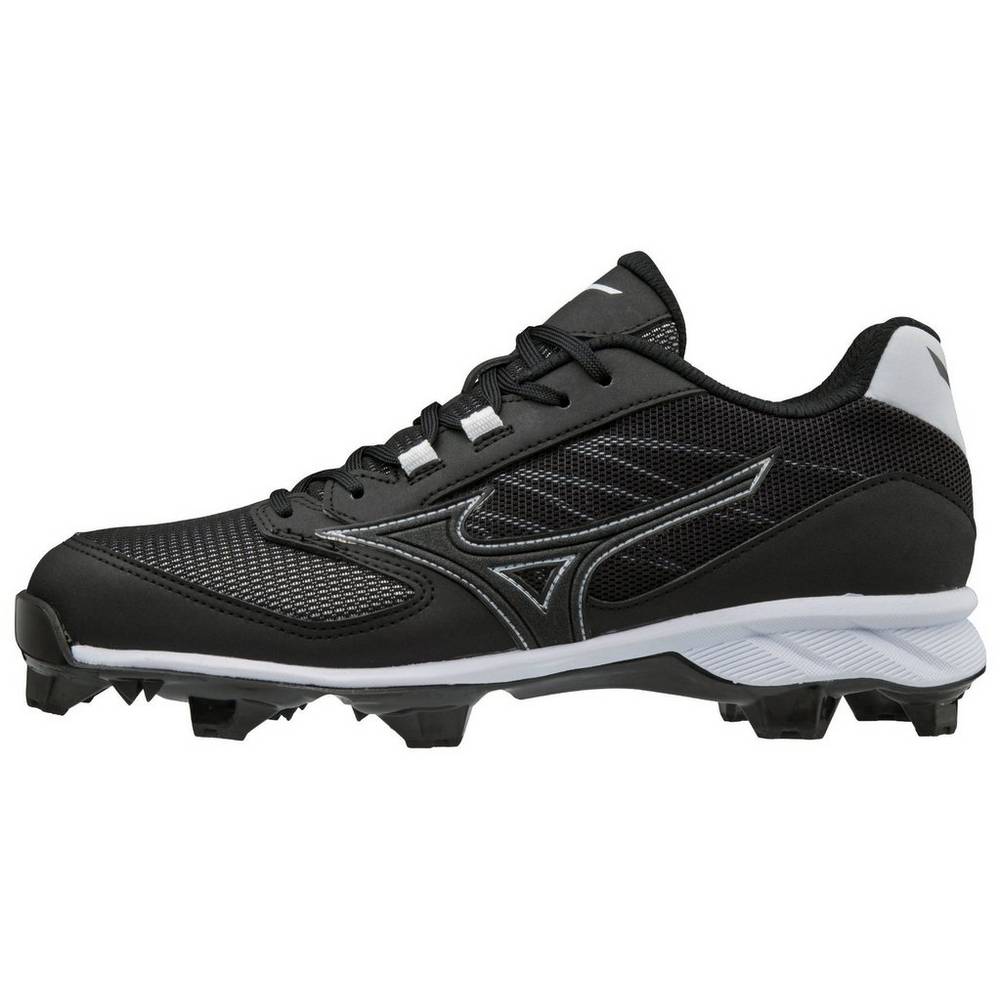 Mizuno Men's 9-Spike Advanced Dominant TPU Molded Baseball Cleats Black/White (320566-VWF)